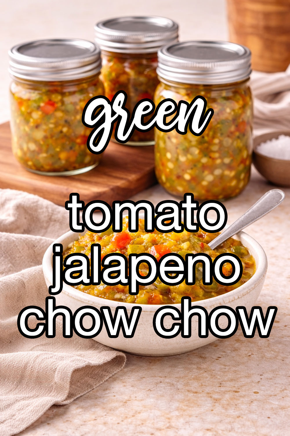 Green Tomato Jalapeno Chow Chow Recipe
