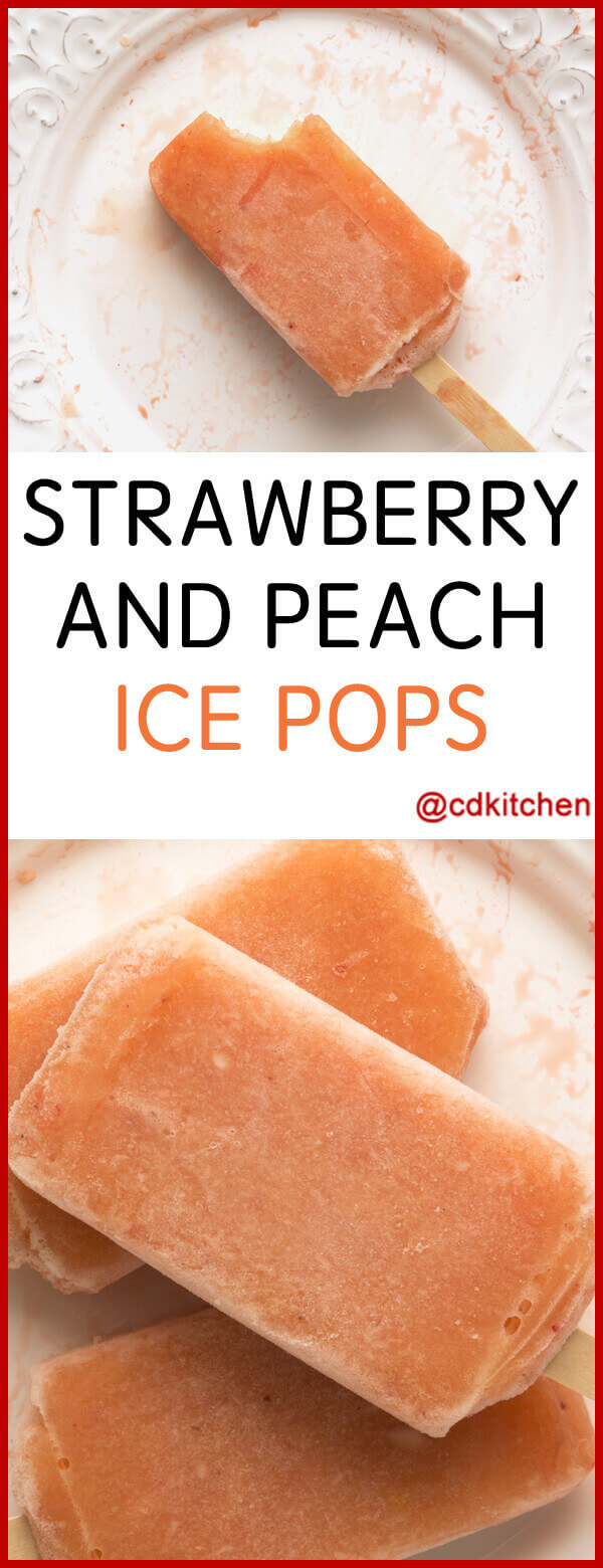 Strawberry and Peach Ice Pops Recipe
