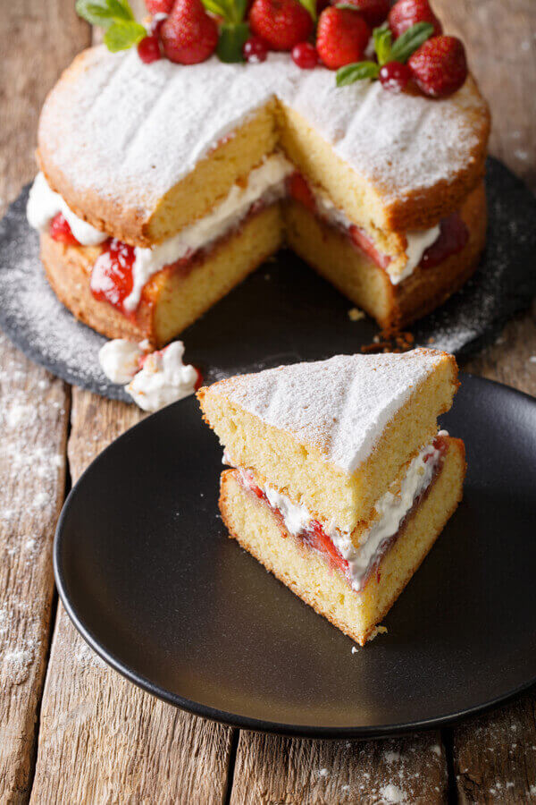 British Christmas Victoria Sandwich Cake Recipe