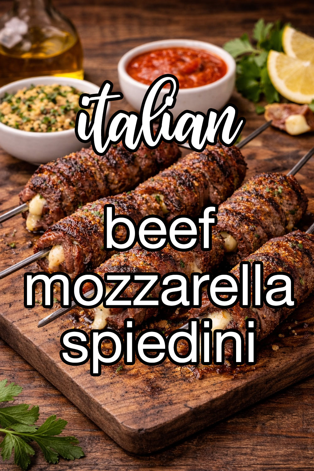 Italian Beef Spiedini With Mozzarella Recipe