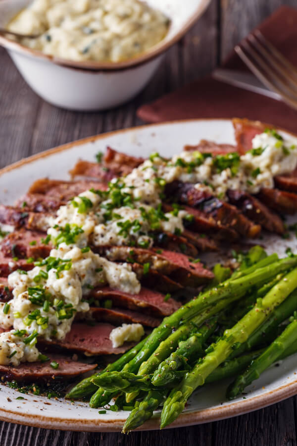 Grilled Steak With Roquefort Butter Recipe