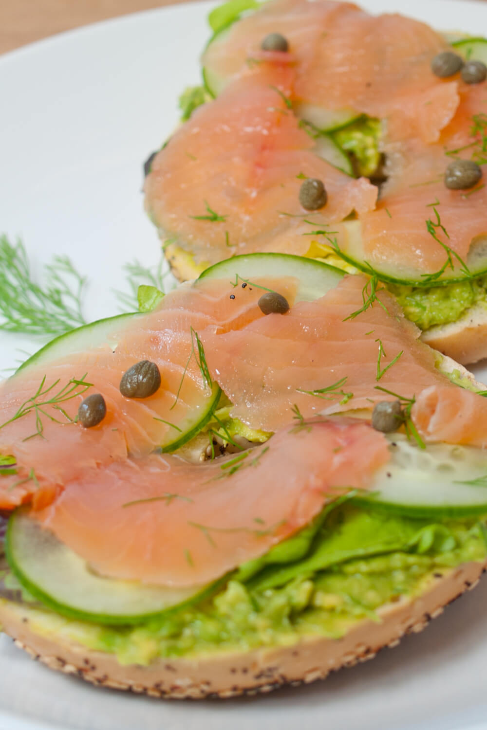 Avocado And Salmon Bagels Recipe