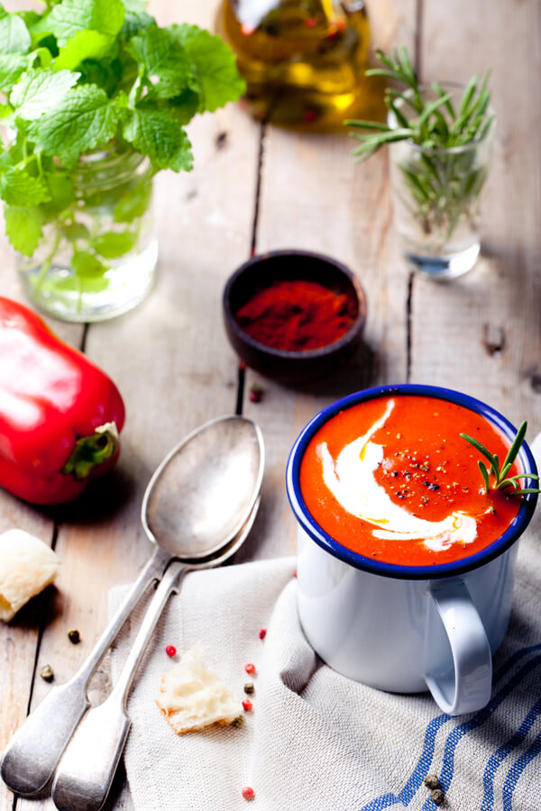 Creamy Roasted Red Pepper Soup Recipe