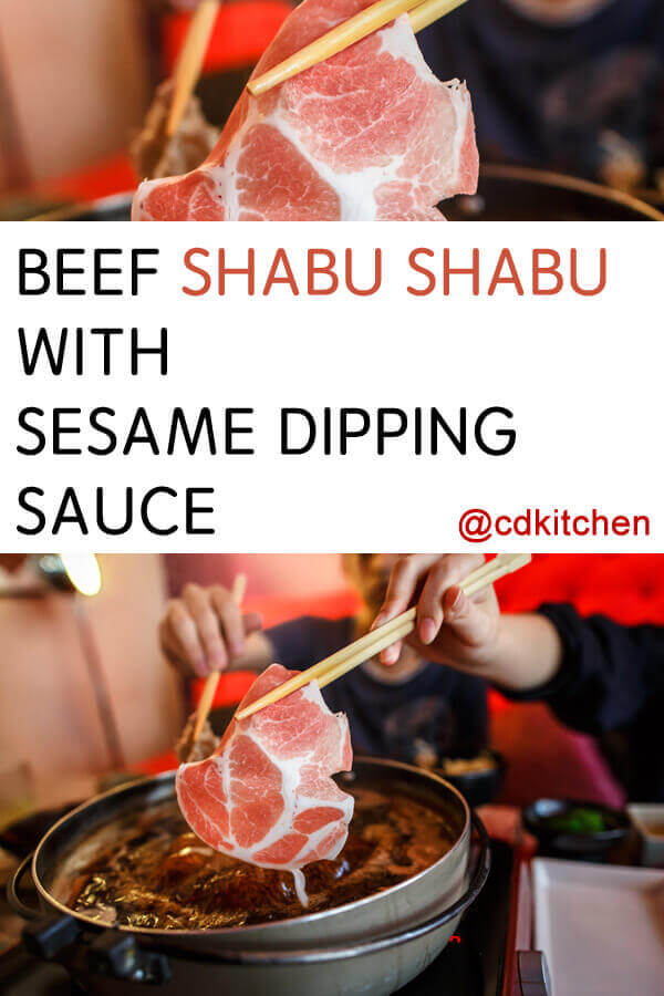 Beef Shabu Shabu With Sesame Dipping Sauce Recipe