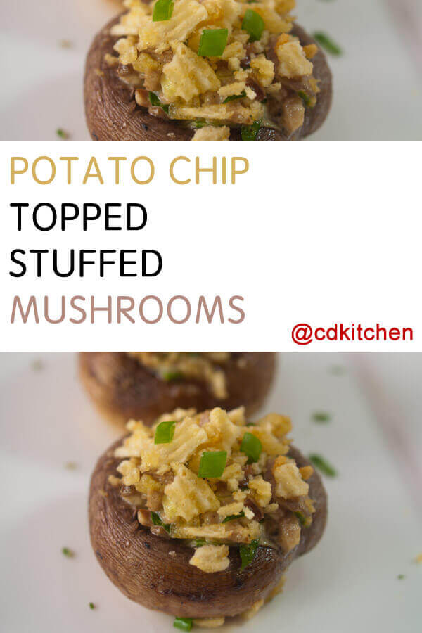 Potato Chip Topped Stuffed Mushrooms Recipe