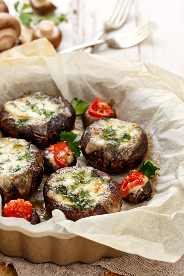 Blue Cheese and Spinach Stuffed Mushrooms Recipe