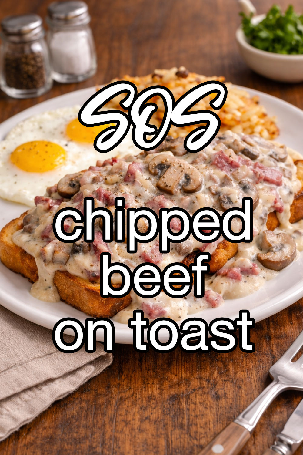 SOS (Creamed Chipped Beef And Mushrooms On Toast) Recipe