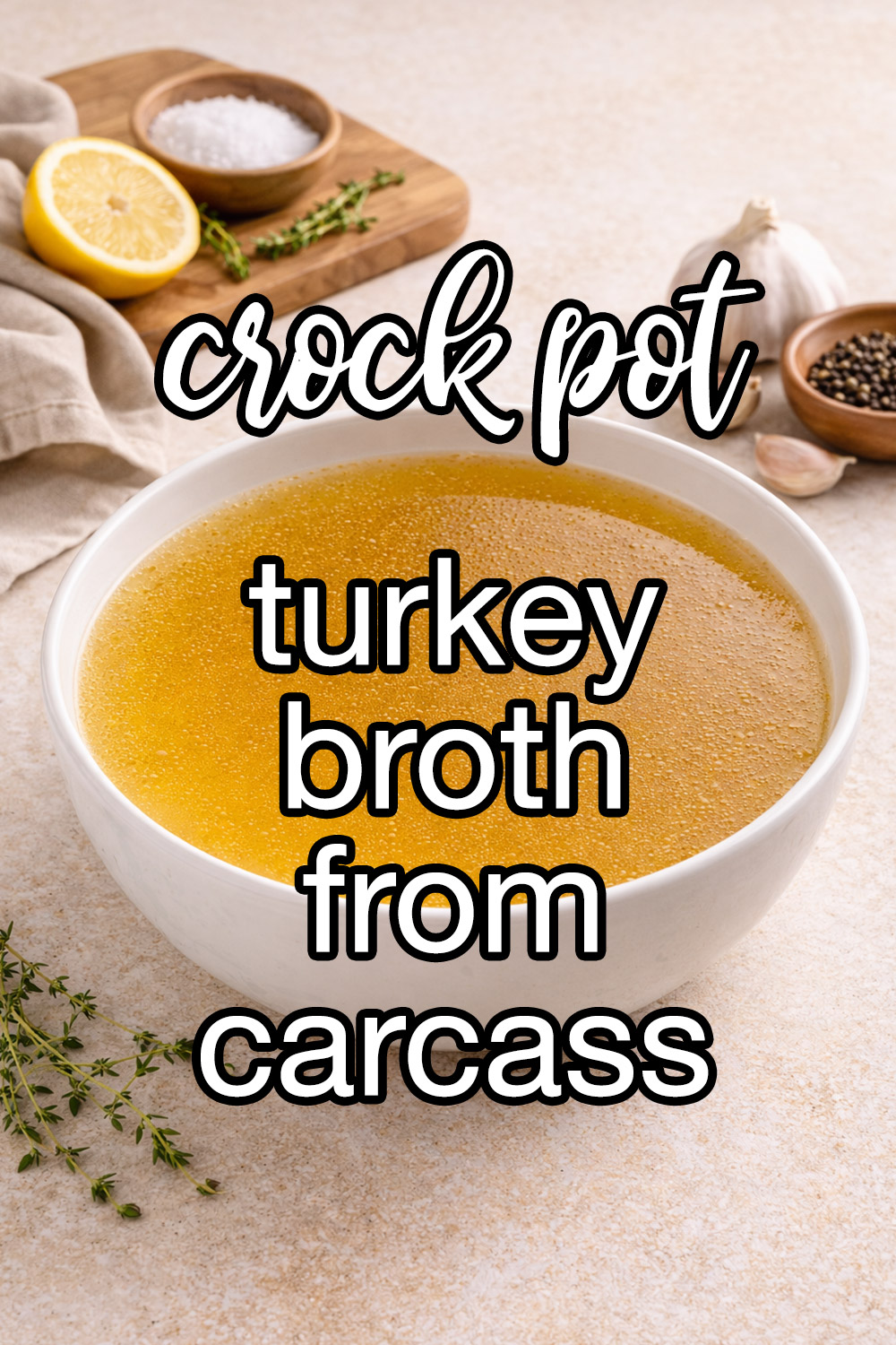 Turkey Broth from Carcass Recipe