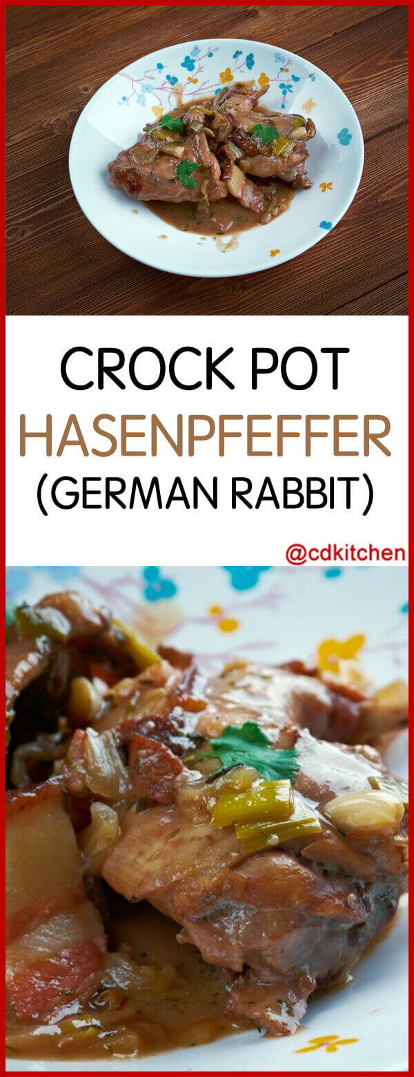Crock Pot Hasenpfeffer (German Rabbit) Recipe from CDKitchen.com