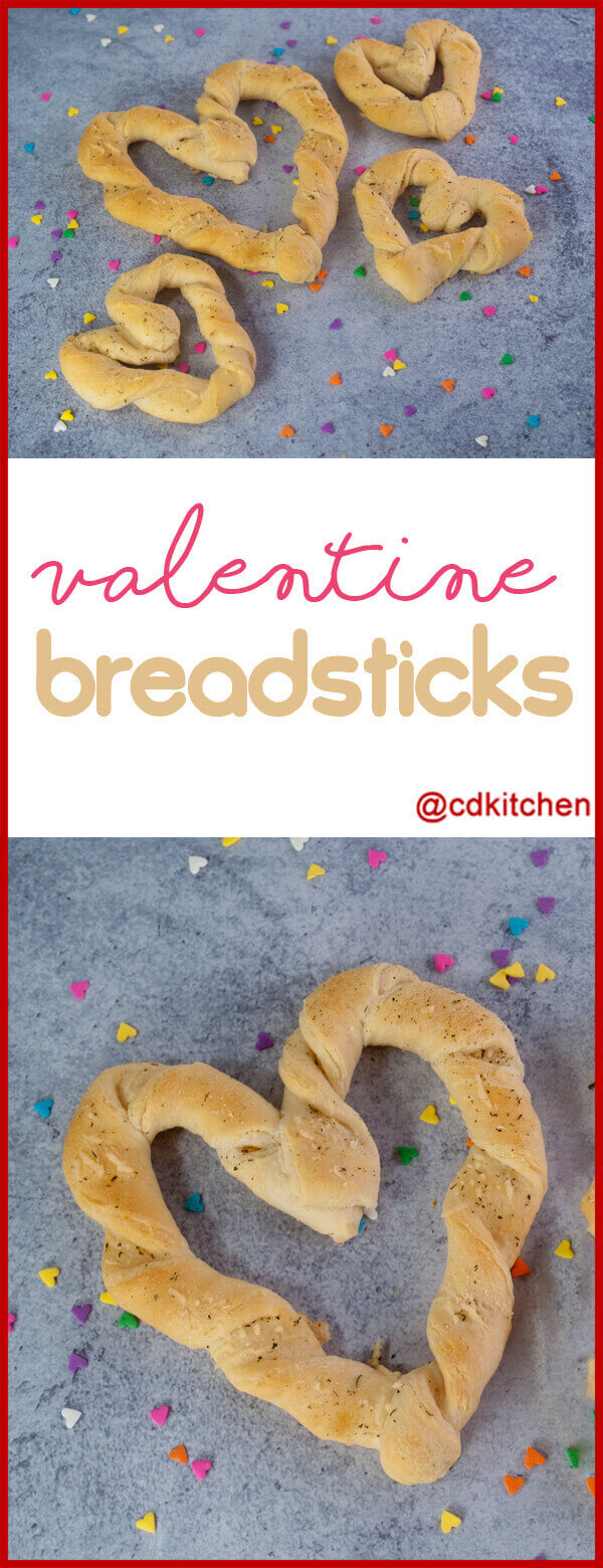 Valentine Breadsticks Recipe