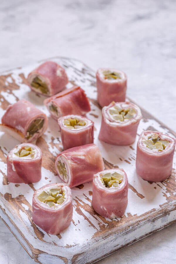 Ham and Pickle Roll-Ups Recipe | CDKitchen.com