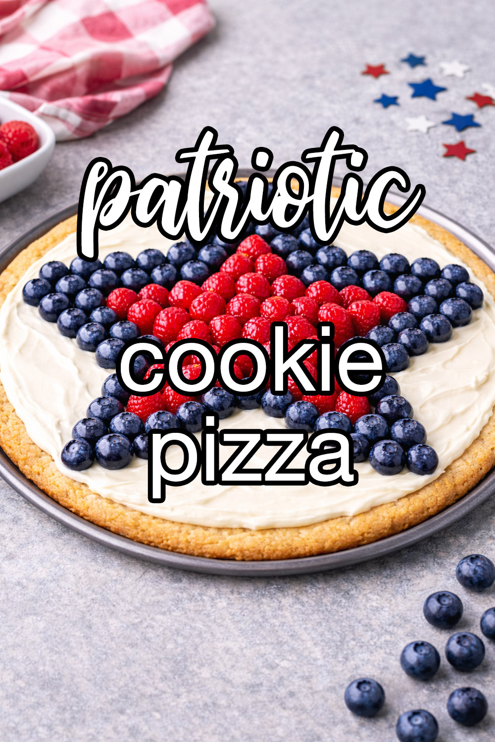 Patriotic Cookie Pizza Recipe