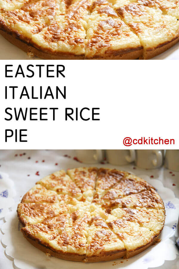 Easter Italian Sweet Rice Pie Recipe from CDKitchen.com