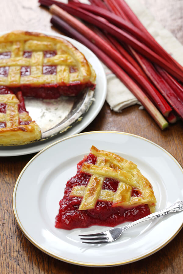 Lattice Rhubarb Pie Recipe 0766