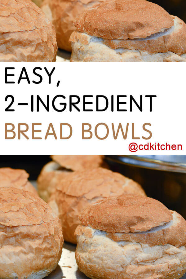 Easy, Two-Ingredient Bread Bowls Recipe