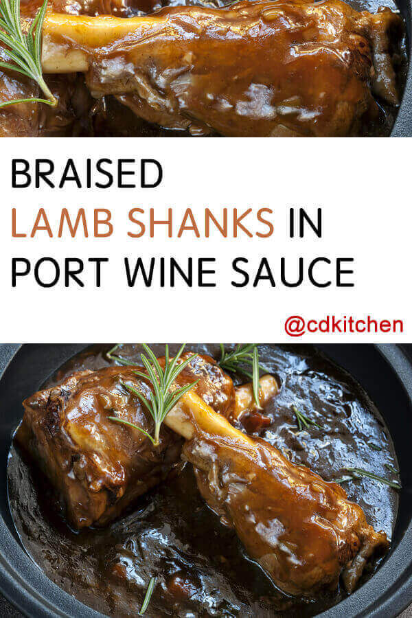 Braised Lamb Shanks In Port Wine Sauce Recipe | CDKitchen.com