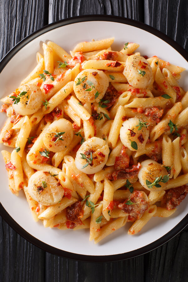 Penne With Scallops Recipe