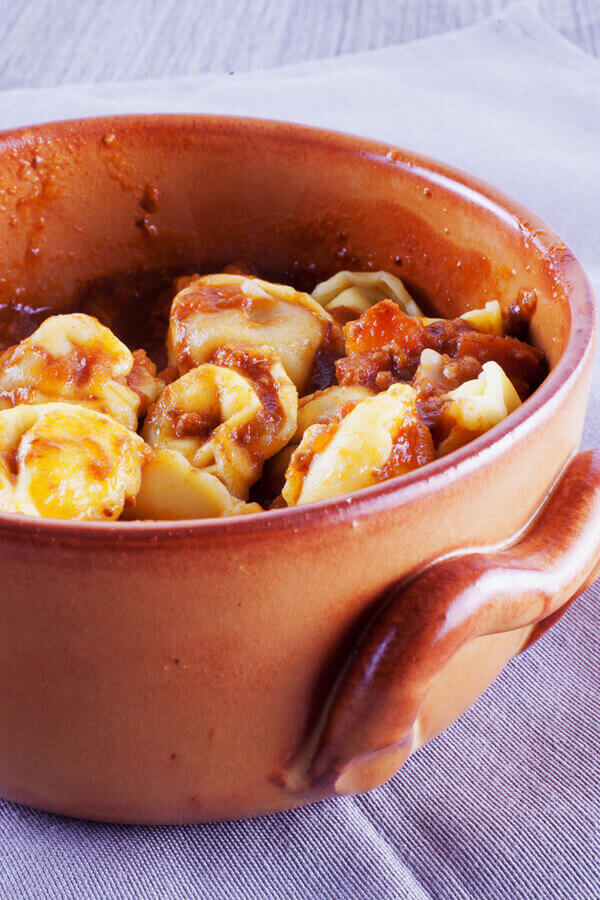 Filled Agnolotti with Tomato-Basil Sauce Recipe