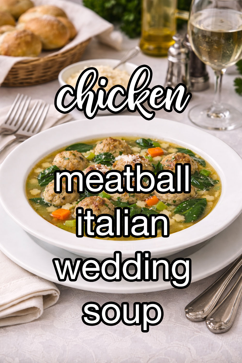 Italian Wedding Soup with Chicken Meatballs Recipe