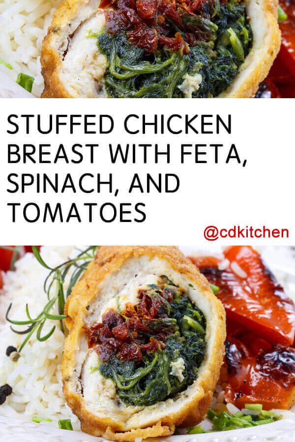 Stuffed Chicken Breast With Feta, Spinach, And Tomatoes Recipe
