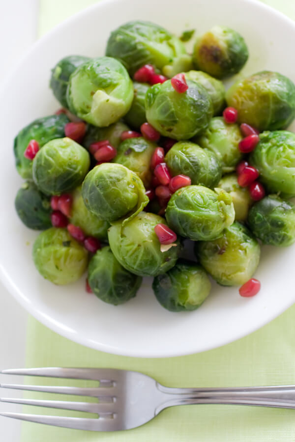 Brussels Sprouts with Shallot and Pomegranate Recipe
