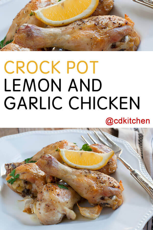 Crock Pot Dump Lemon And Garlic Chicken Recipe from CDKitchen