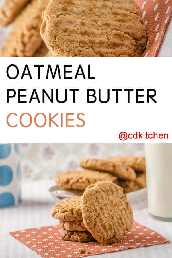 Oatmeal Peanut Butter Cookies Recipe | CDKitchen.com