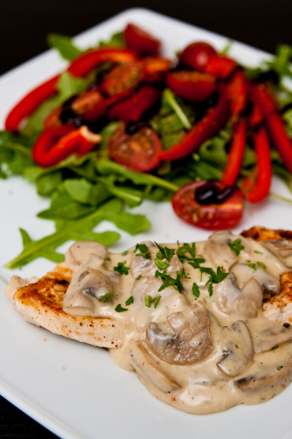 Baked Lemon Chicken With Light Mushroom Sauce Recipe