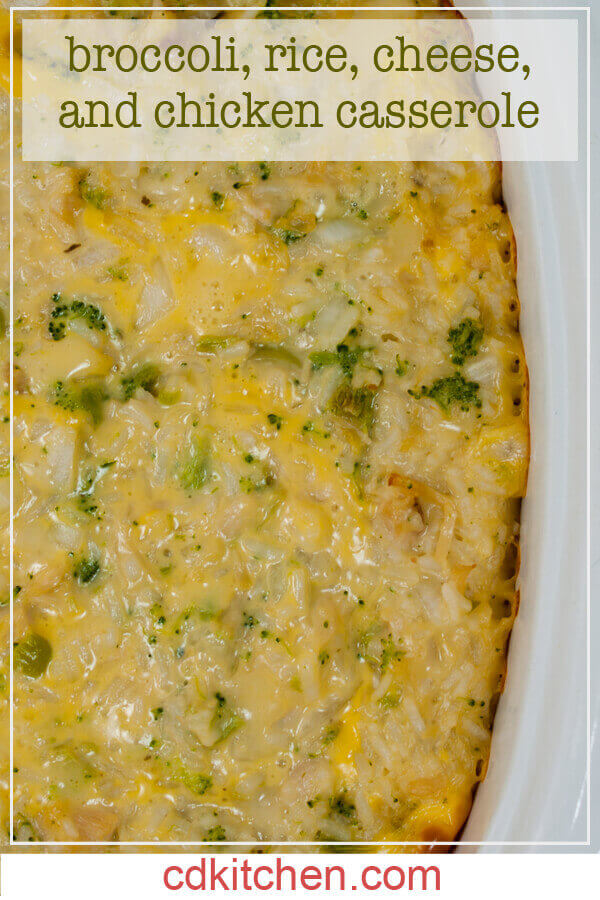 Broccoli, Rice, Cheese, and Chicken Casserole Recipe | CDKitchen.com