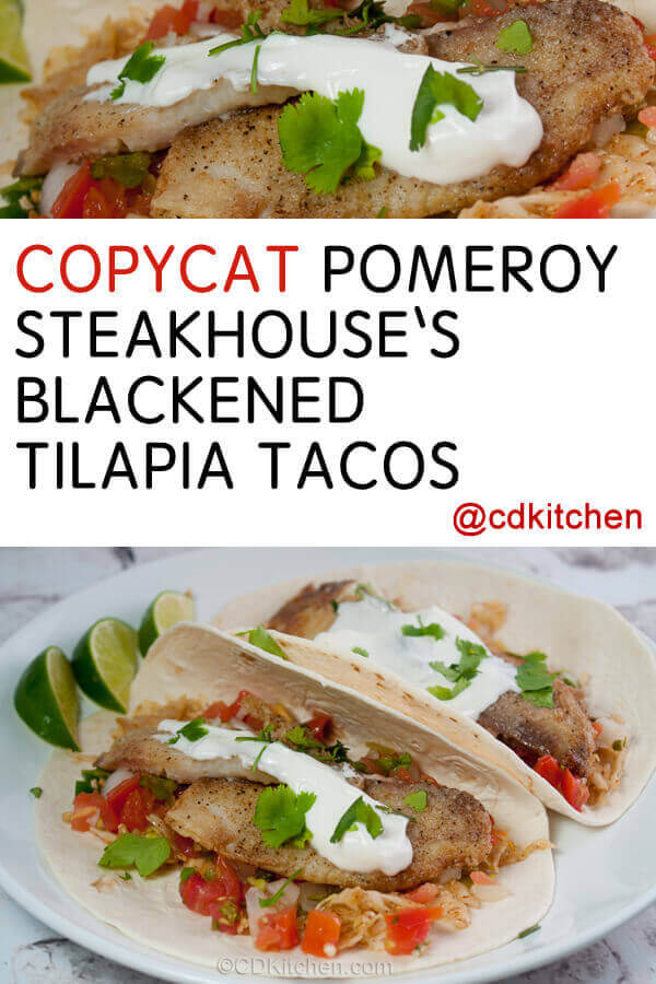 Pomeroy Steakhouse's Blackened Tilapia Tacos Recipe