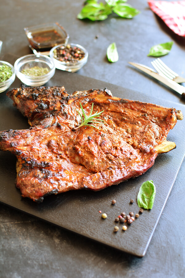 Barbecued Texas T-Bone Steaks With Dijon Basting Sauce Recipe