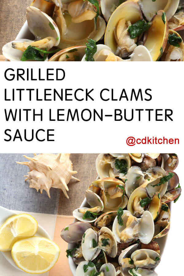 Grilled Littleneck Clams With Lemon-Butter Sauce Recipe | CDKitchen.com