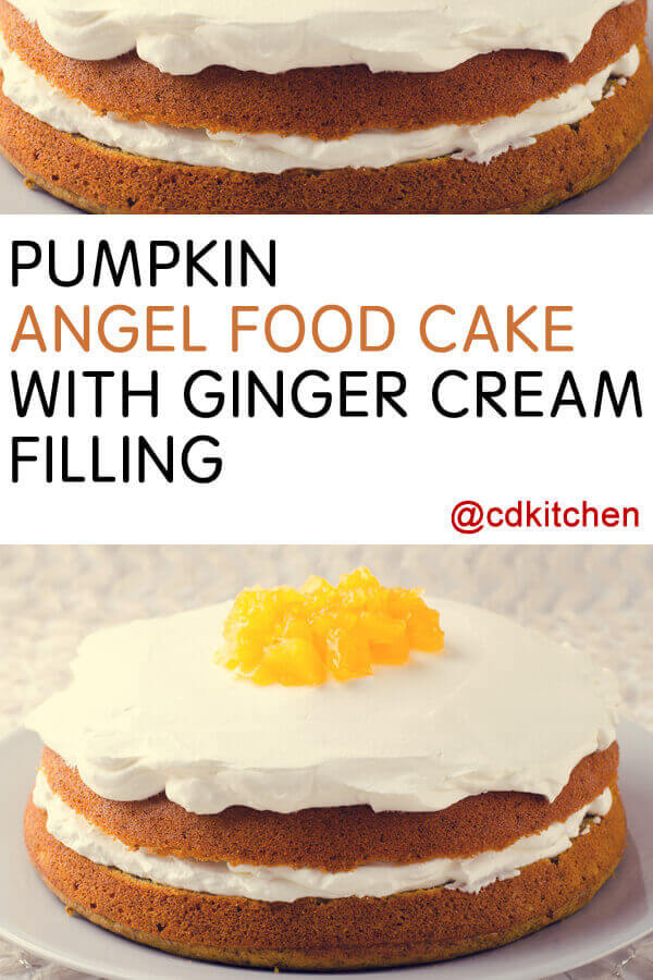 Pumpkin Angel Food Cake With Ginger-Cream Filling Recipe | CDKitchen.com