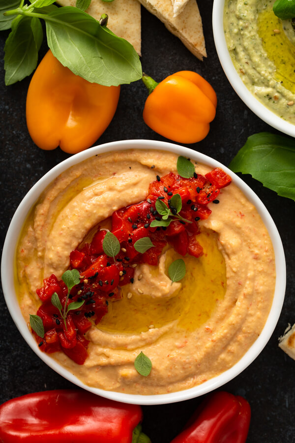 Roasted Red Pepper Hummus Recipe