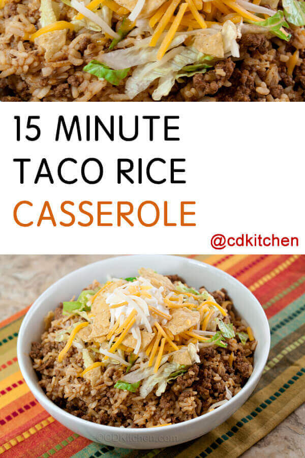 15 Minute Taco Rice Casserole Recipe 8135