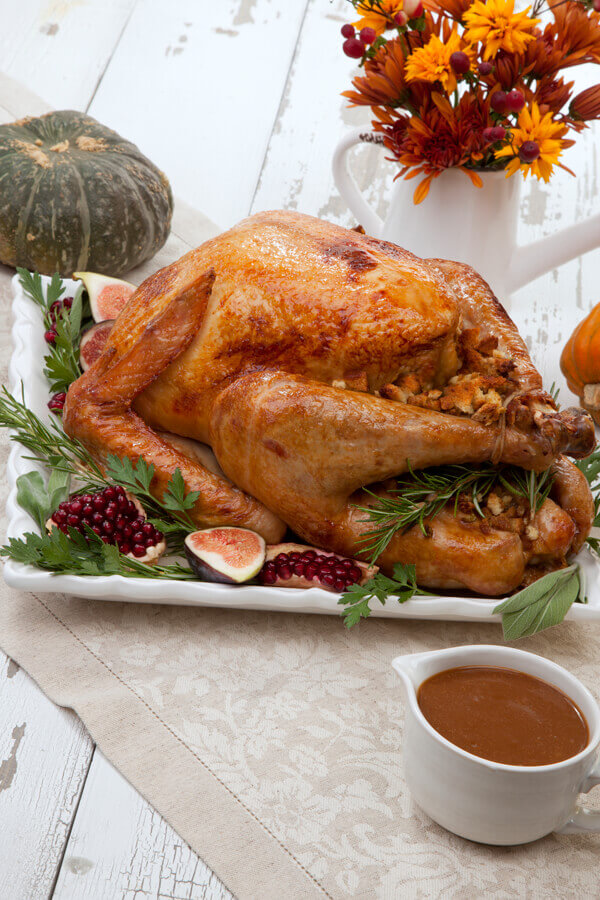 Roasted Turkey With Venison Sausage Stuffing Recipe | CDKitchen.com