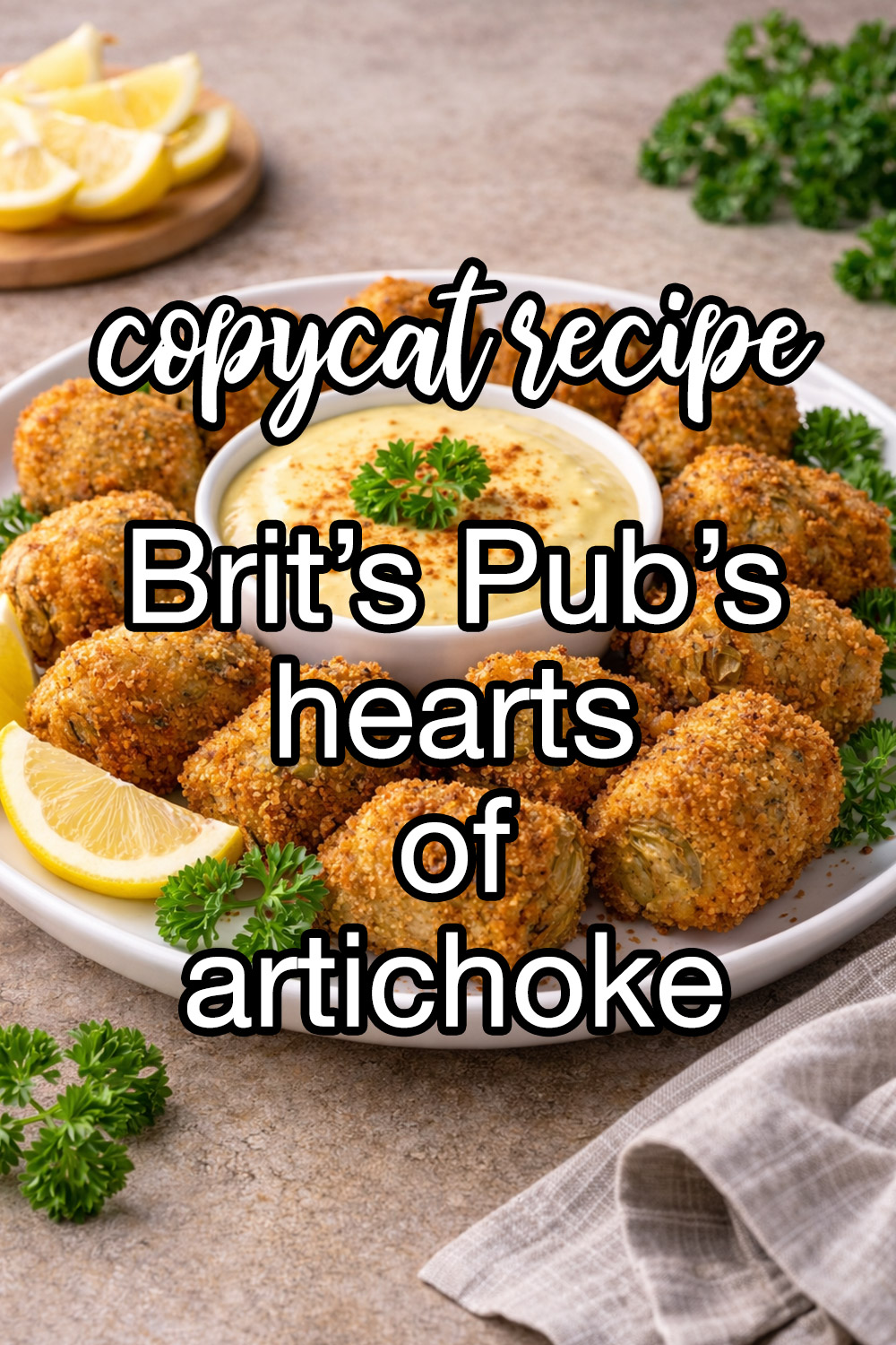 Brit's Pub Hearts Of Artichoke With Dip Recipe