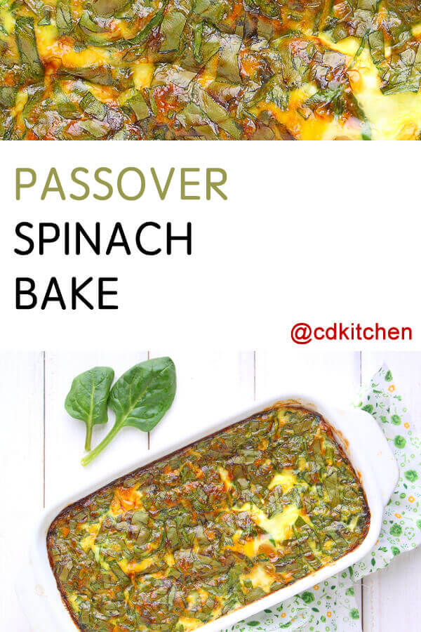 Passover Spinach Bake Recipe | CDKitchen.com