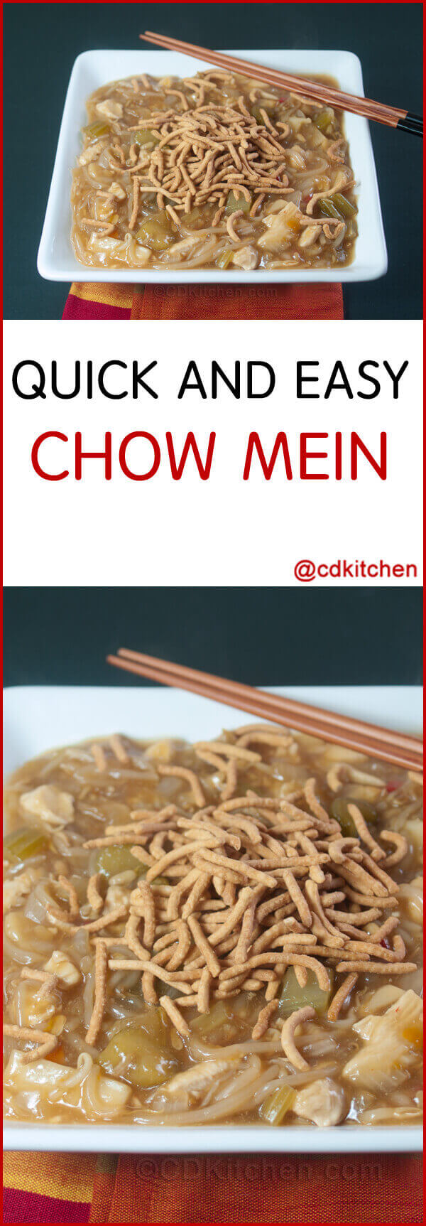 Quick And Easy Chow Mein Recipe