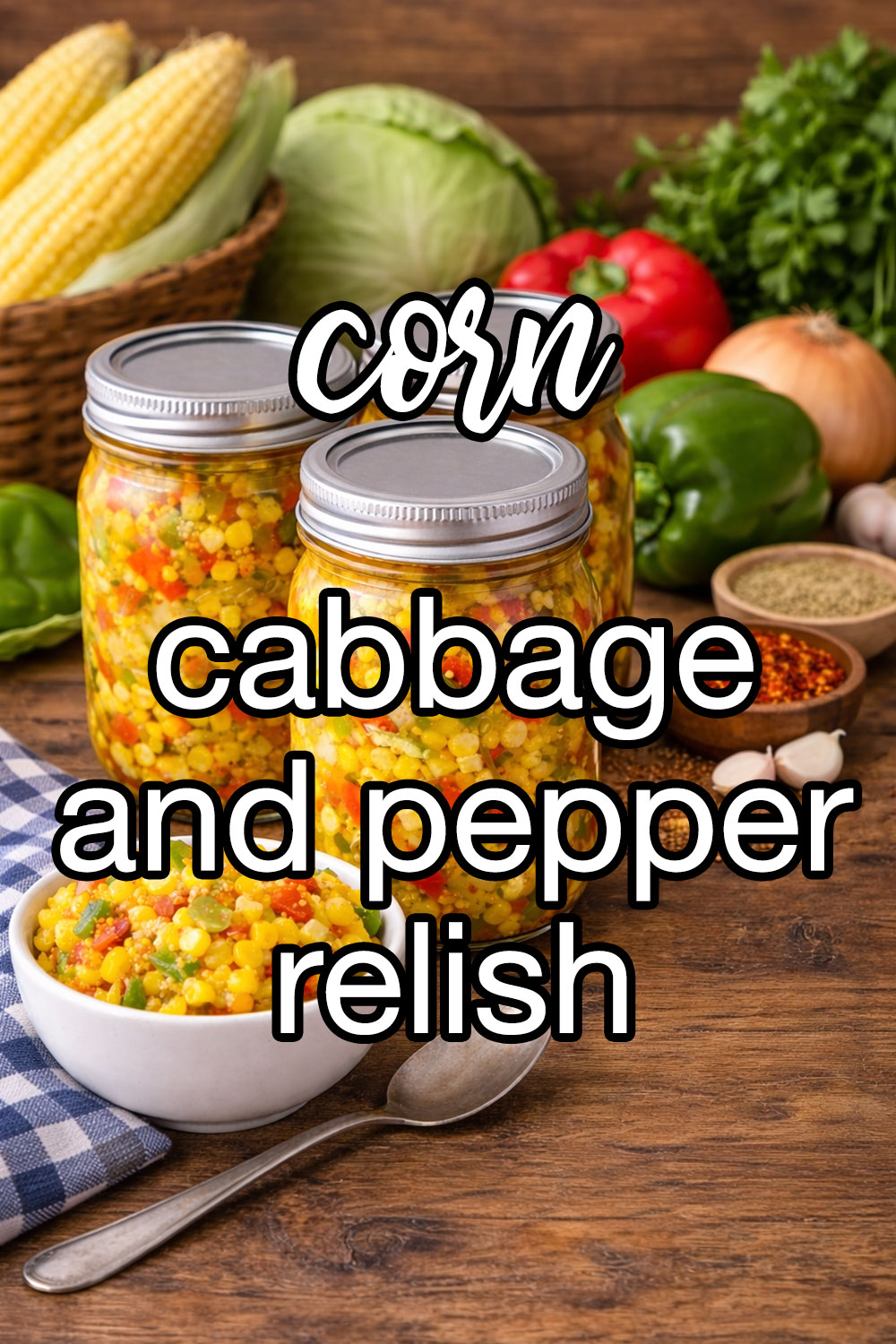 Sweet Corn, Cabbage, And Bell Pepper Relish Recipe