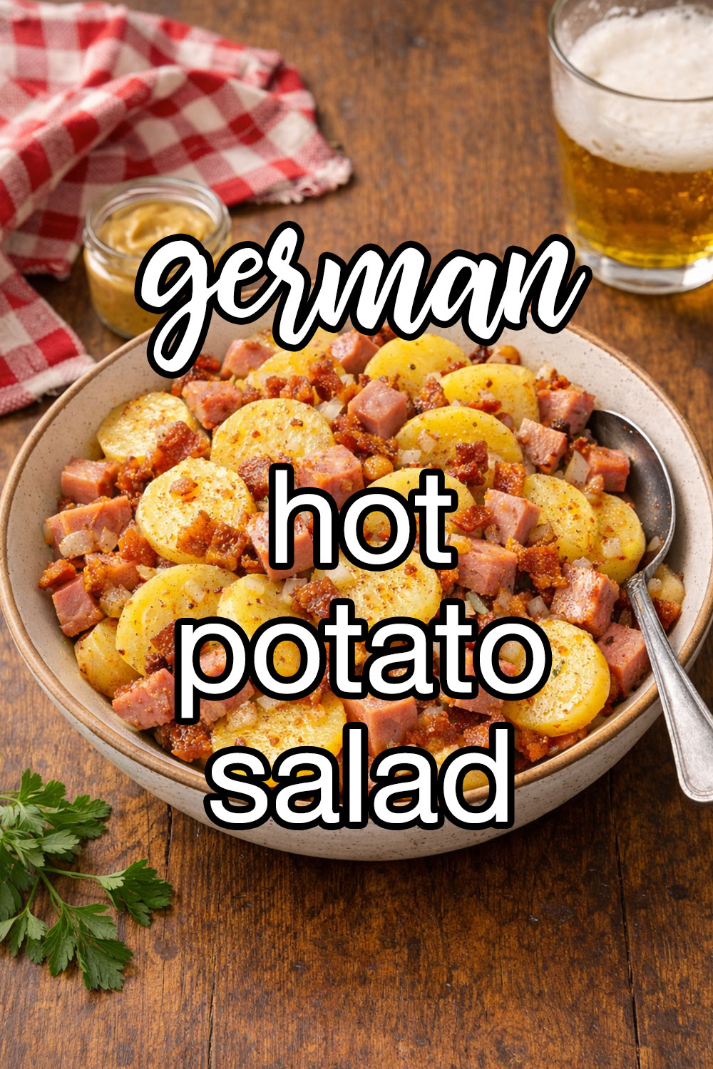 German Hot Potato Salad With Ham Recipe
