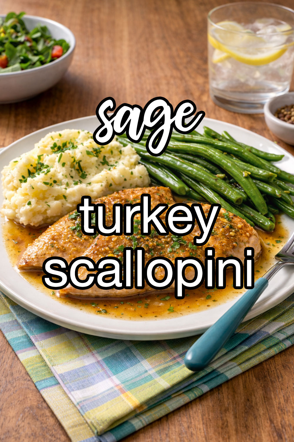 Sage Turkey Scallopini with Pan Sauce Recipe