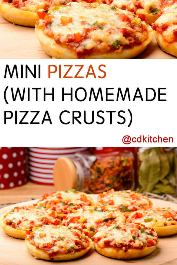 Mini Pizzas (With Homemade Pizza Crusts) Recipe from CDKitchen