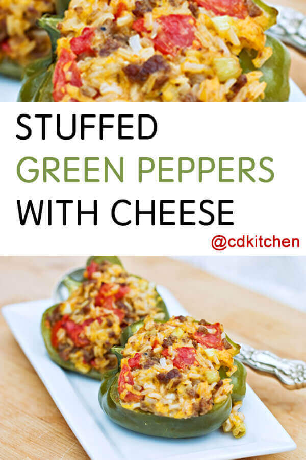 Stuffed Green Peppers With Cheese Recipe | CDKitchen.com