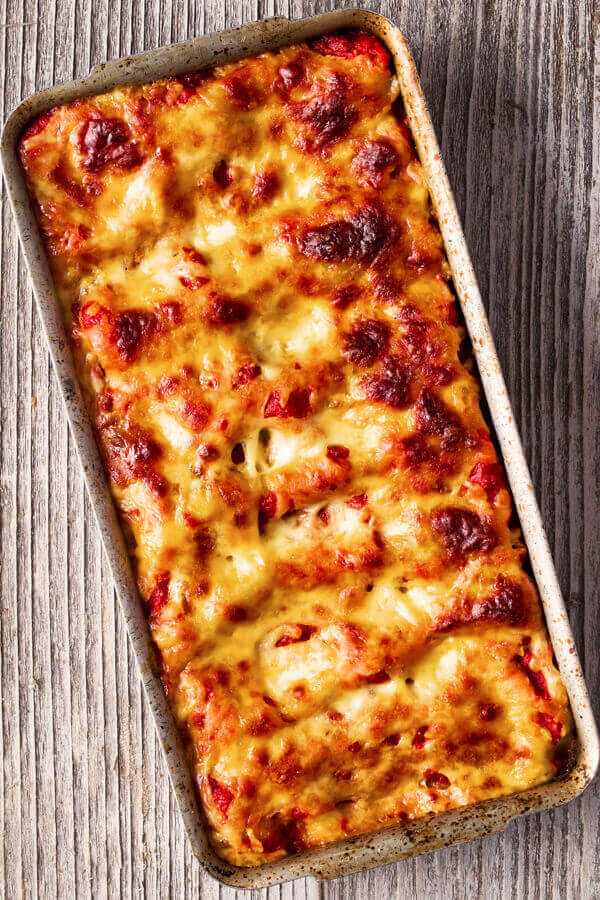 Ziti Baked With Spinach, Tomatoes, And Smoked Gouda Recipe