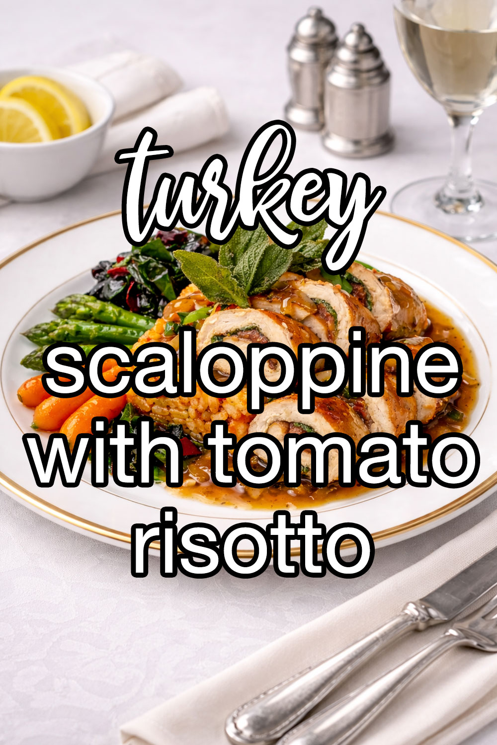 Mama Della's Turkey Scaloppine With Tomato Risotto Recipe