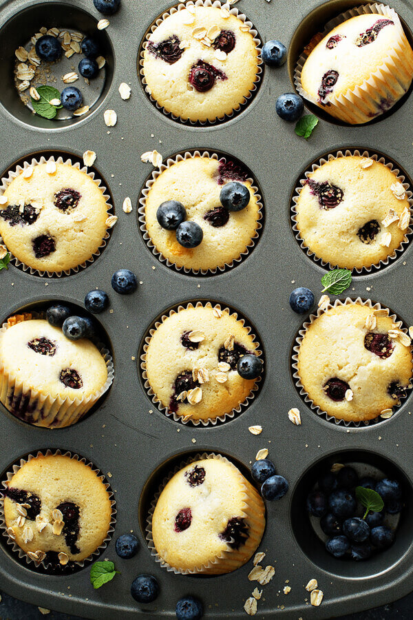 Oatmeal Blueberry Muffins Recipe