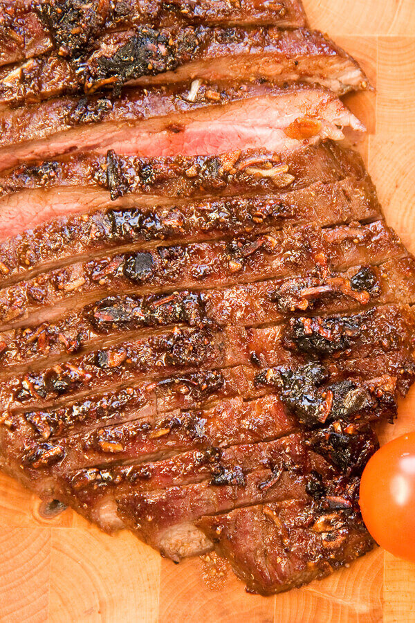 Cilantro Peppered Flank Steak Recipe
