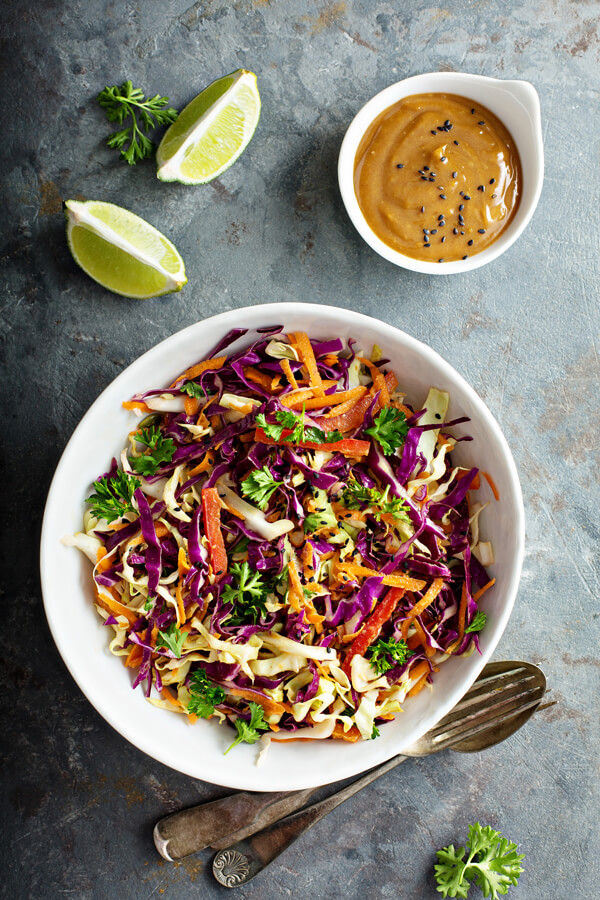 Three-Cabbage Asian Coleslaw Recipe