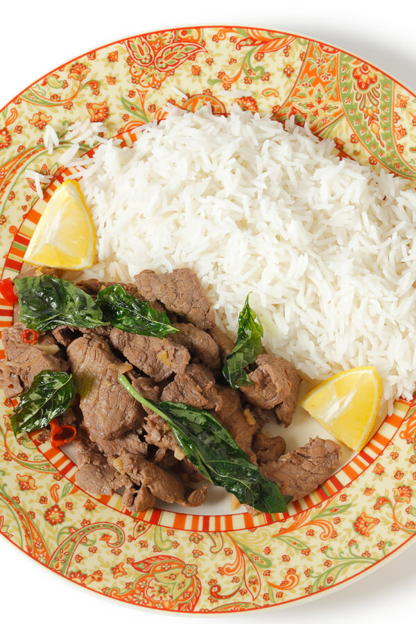 Stir-Fried Lemongrass Beef with Holy Basil Recipe